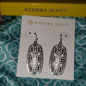 Kendra Scott "ELLE" Silver Filigree Earrings